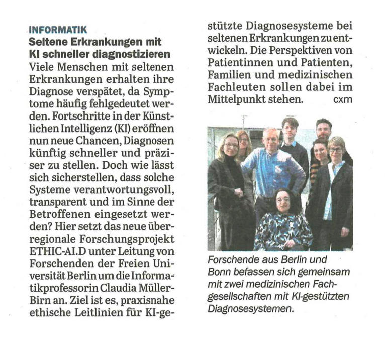 Artikel in der Tagesspiegel-Beilage